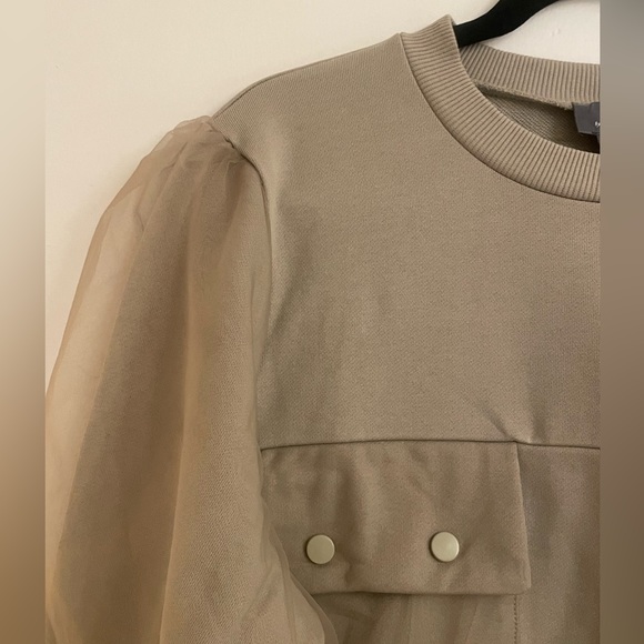 NWT By Anthropologie Utility Pocket Pullover in Moss - Picture 7 of 8